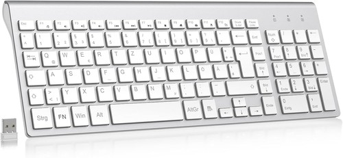 Kabellose stahl tastatur slim - kabellose,